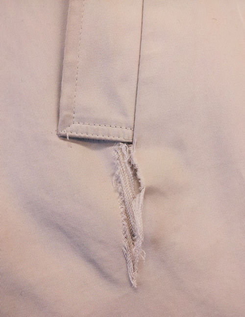 How to repair a rip in a clearance coat